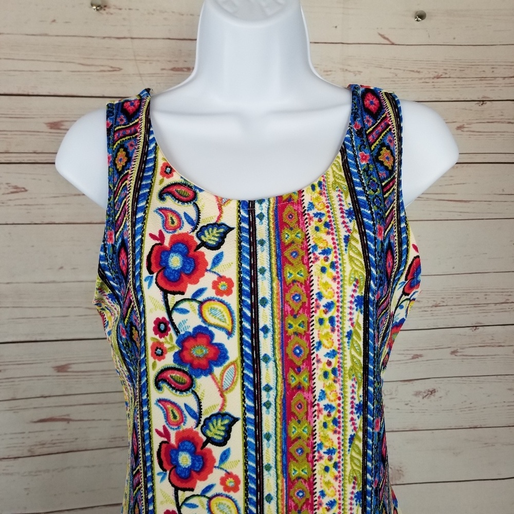 NWOT Ambiance Women's L Bodycon Floral w Paisley - Picture 2 of 6